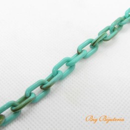 Elo de resina cadeado turquesa pequeno 10x12 mm 20 unidades Elo de resina cadeado turquesa pequeno 10x12 mm 20 unidades