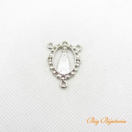 Entremeio nossa senhora aparecida 32x22 mm níquel 2 unidades