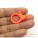 Fecho lagosta laranja neon 35 mm 1 unidade