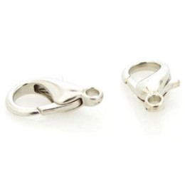 Fecho Lagosta Níquel 12x8 mm 10  unidades