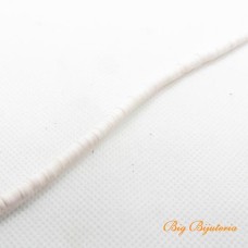 Disco de fimo 4mm branco 1 fio