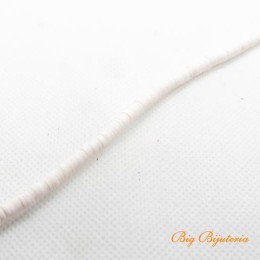Disco de fimo 4mm branco 1 fio