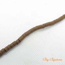 Disco de fimo 4mm marrom 1 fio