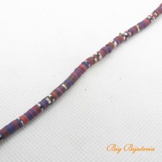 Disco de fimo 4mm multi color vinho 1 fio