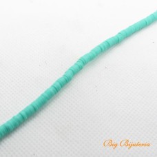 Disco de fimo 4mm turquesa 1 fio