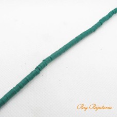 Disco de fimo 4mm verde musgo 1 fio