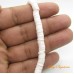 Disco de fimo 6 mm branco 1 fio