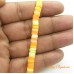 Disco de fimo 6 mm multi color laranja 1 fio