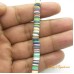 Disco de fimo 6 mm multi color verde 1 fio