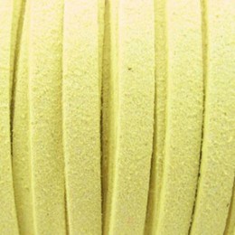 Cordão de Camurça 5 mm Amarelo fluorescente 5 metros