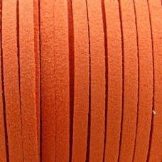 Cordão de Camurça 5 mm Laranja Fluorescente 5 metros