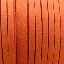 Cordão de Camurça 5 mm Laranja Fluorescente 5 metros