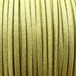 Cordão de Camurça 3 mm Marrom Brilhante 5 metros