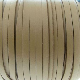 Cordão de Camurça 3 mm Marrom Claro c/ Couro 5 metros