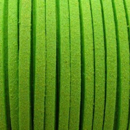 Cordão de Camurça 3 mm Verde Fluorescente 5 metros