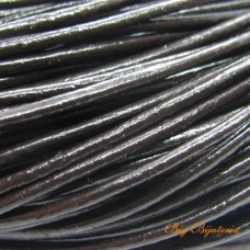 Fio de couro natural café 1.5 mm 1 metro