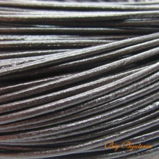 Fio de couro natural café 2 mm 1 metro