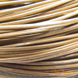 Fio de couro natural chocolate 1 mm 1 metro