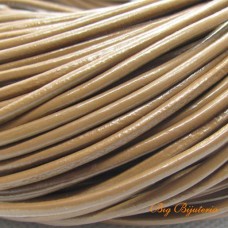 Fio de couro natural chocolate 2.5 mm 1 metro