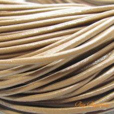 Fio de couro natural chocolate 2 mm 1 metro