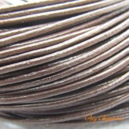 Fio de couro natural marrom 1 mm 1 metro