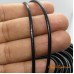 Fio de couro natural preto 2.5 mm 1 metro