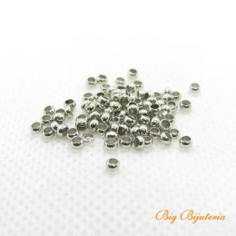 Fixador bolinha níquel 2.5x2.5 mm 100 unidades