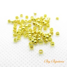 Fixador bolinha ouro flash 2.5x2.5 mm 100 unidades