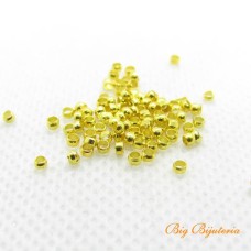 Fixador bolinha ouro flash 2x2 mm 100 unidades