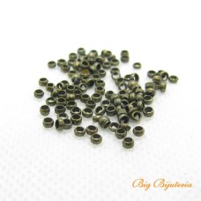 Fixador bolinha ouro velho 2.5x2.5 mm 100 unidades