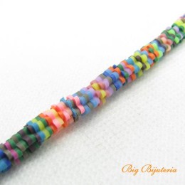 Flor de fimo 5 mm multi color verde 1 Fio