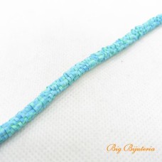 Flor de fimo 5 mm turquesa 1 Fio