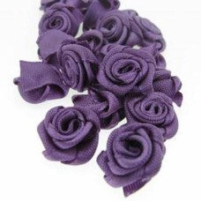 Flor de Tecido 15 mm Roxo 10  unidades