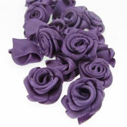 Flor de Tecido 15 mm Roxo 10  unidades