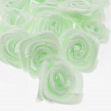 Flor de Tecido 15 mm Verde Claro 10  unidades