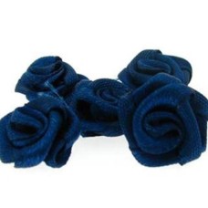 Flor de Tecido Azul 15 mm 10  unidades