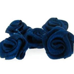 Flor de Tecido Azul 15 mm 10  unidades