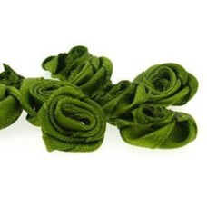 Flor de Tecido Verde 15 mm  10  unidades