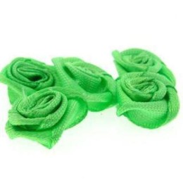 Flor de Tecido Verde Claro 15 mm 10  unidades