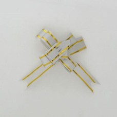 Laço Fácil Prata c/ Dourado Médio 10  unidades