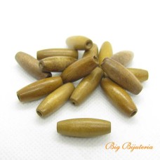 Madeira azeitona 23x08 mm bege escuro 10 gramas