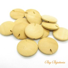 Madeira marrom claro 25 mm disco 25 g aprox. 20 unidades