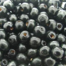 Madeira Preto 08 mm Bola 25 g aprox. 150  unidades