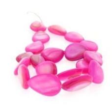 Madrepérola Gota Pink 18x13 mm 1 Fio com aprox. 20  unidades