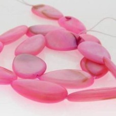 Madrepérola Gota rosa 30x15 mm 1 Fio com aprox. 13  unidades