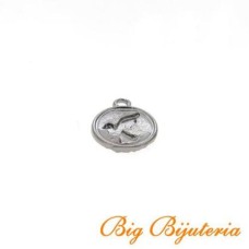 Medalha Grafite 12x12x02 mm Paz 3  unidades