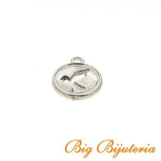 Medalha Níquel 12x12x02 mm Paz 3  unidades