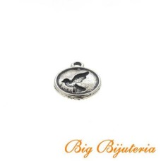 Medalha Níquel Pintado 12x12x02 mm Paz 3  unidades