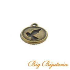 Medalha Ouro Velho 12x12x02 mm Paz 3  unidades