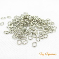 Argola oval grafite 05.5x02.3 mm latão 10 g 180 unidades